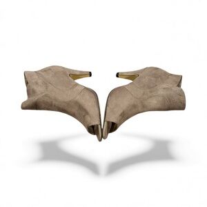 Bella Vita Noah Open Toe Heeled Grey Ankle Booties Shoes Size 7